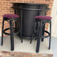 Vintage black rattan bar