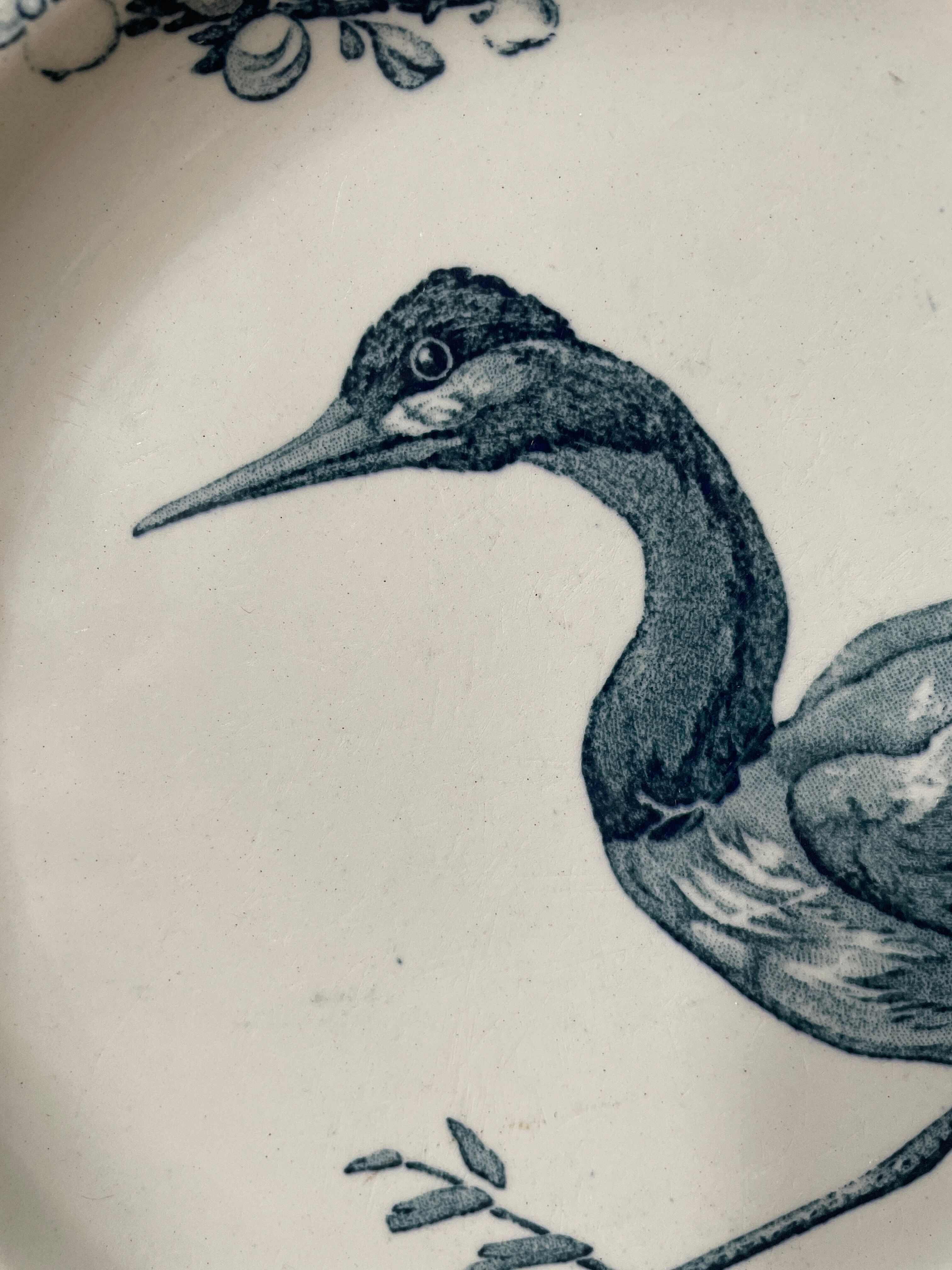 Old round dish Keller and Guérin Lunéville