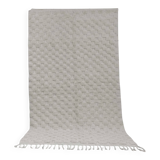 Tapis berbère Beni Ouarain • Motif texturé en carreaux blanc