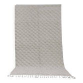 Tapis berbère Beni Ouarain • Motif texturé en carreaux blanc