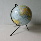 Globe, World Map Girard and Barrere 60s