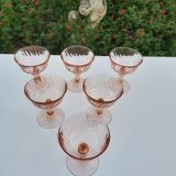 6 rosaline Arcoroc cups