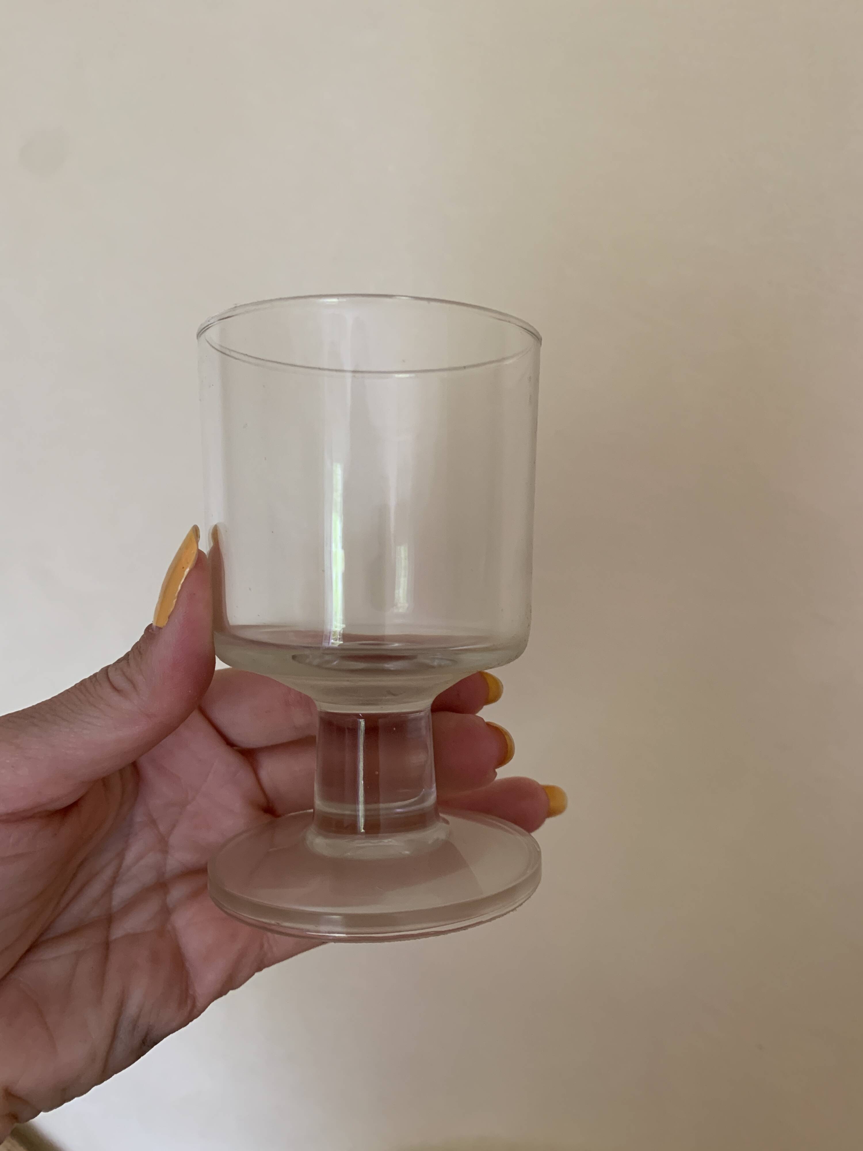 7 vintage Luminarc style wine glasses