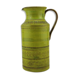 Aldo Londi vase for Bitossi green ceramic