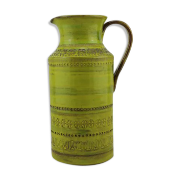 Aldo Londi vase for Bitossi green ceramic
