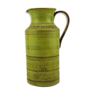 Vase Aldo Londi pour Bitossi céramique vert