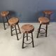 Vintage tree trunk bar stools, 1970s