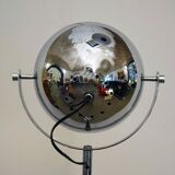 Paolo Tilche tilting floor lamp in chrome metal, 1970s