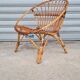 Rattan shell armchair 1960