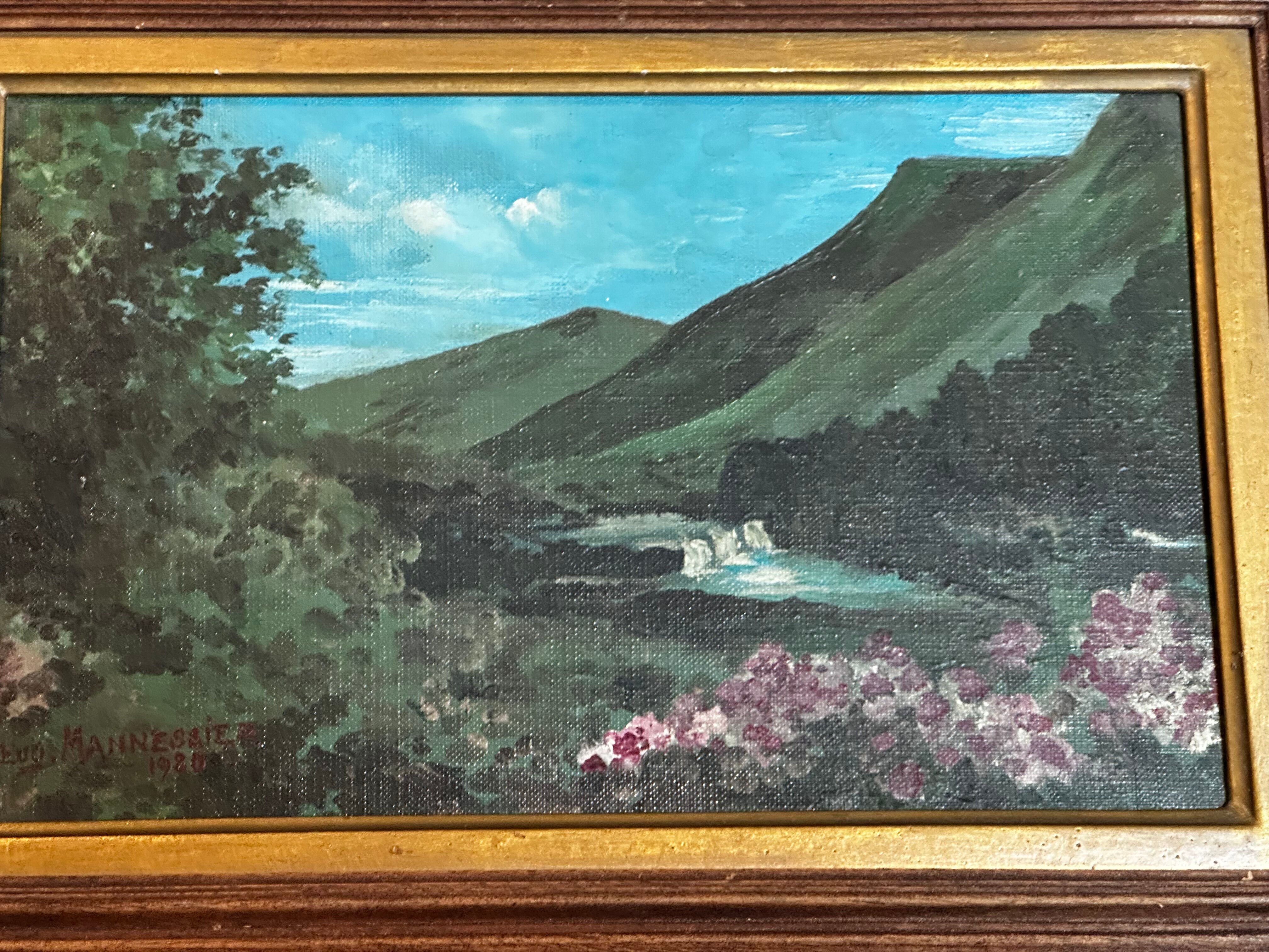 Eugène Mannessier - École de Paris - Paysage Montagne en été - Huile s