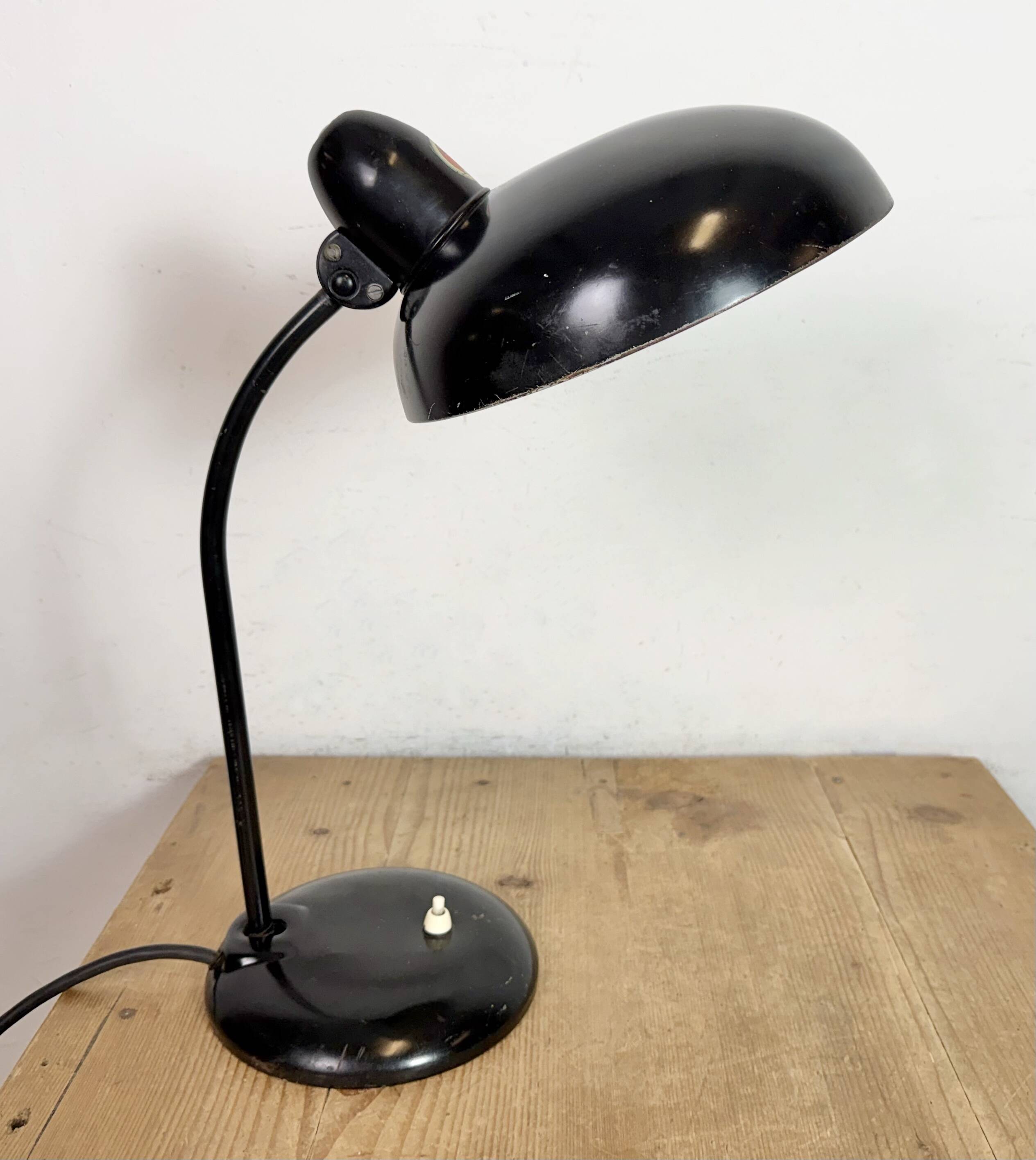 Black Industrial Bauhaus Table Lamp from Escolux, 1930s