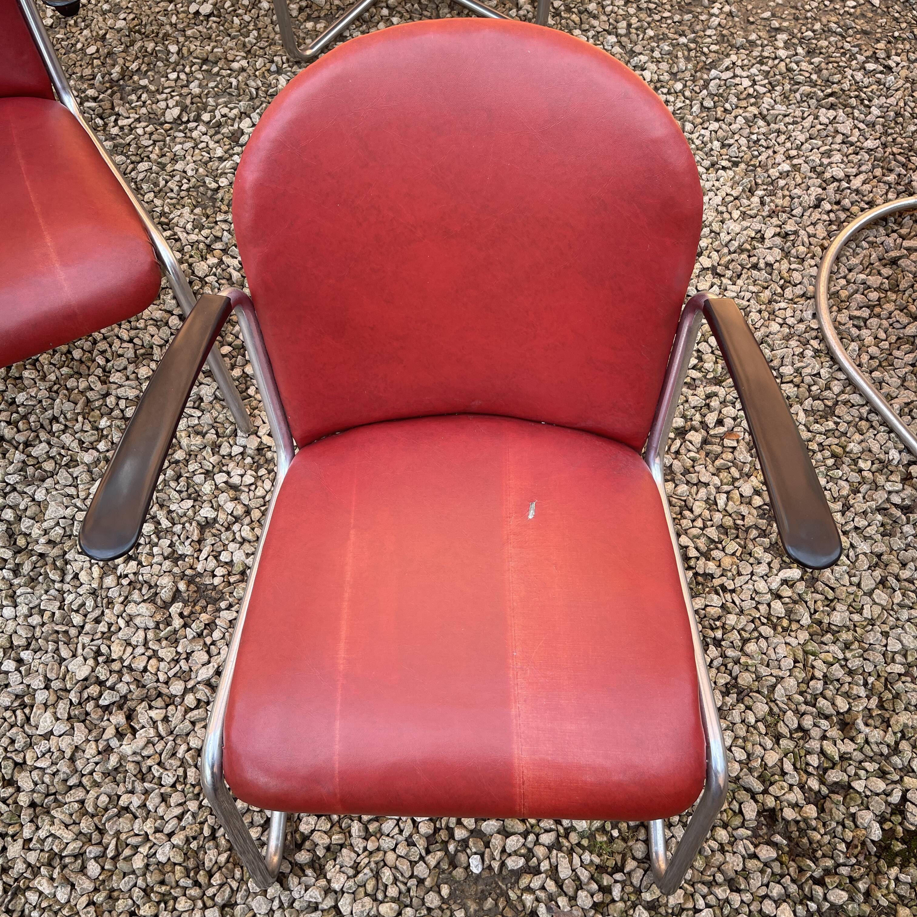 WILLEM HENDRIK GISPEN, set of 3 chairs 413 cantilever Art Deco Bauhaus