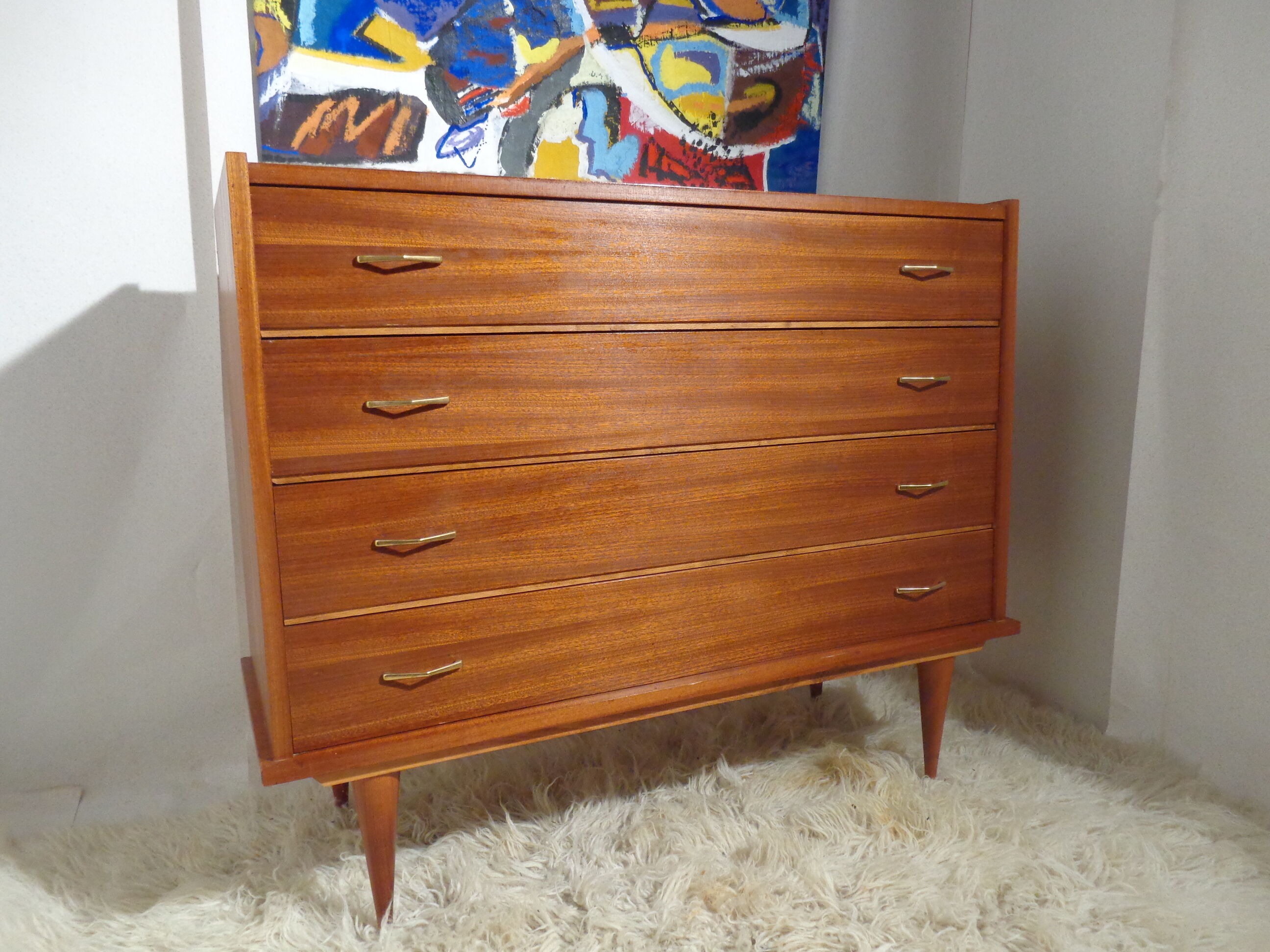 Vintage chest of drawers from the 60s teak