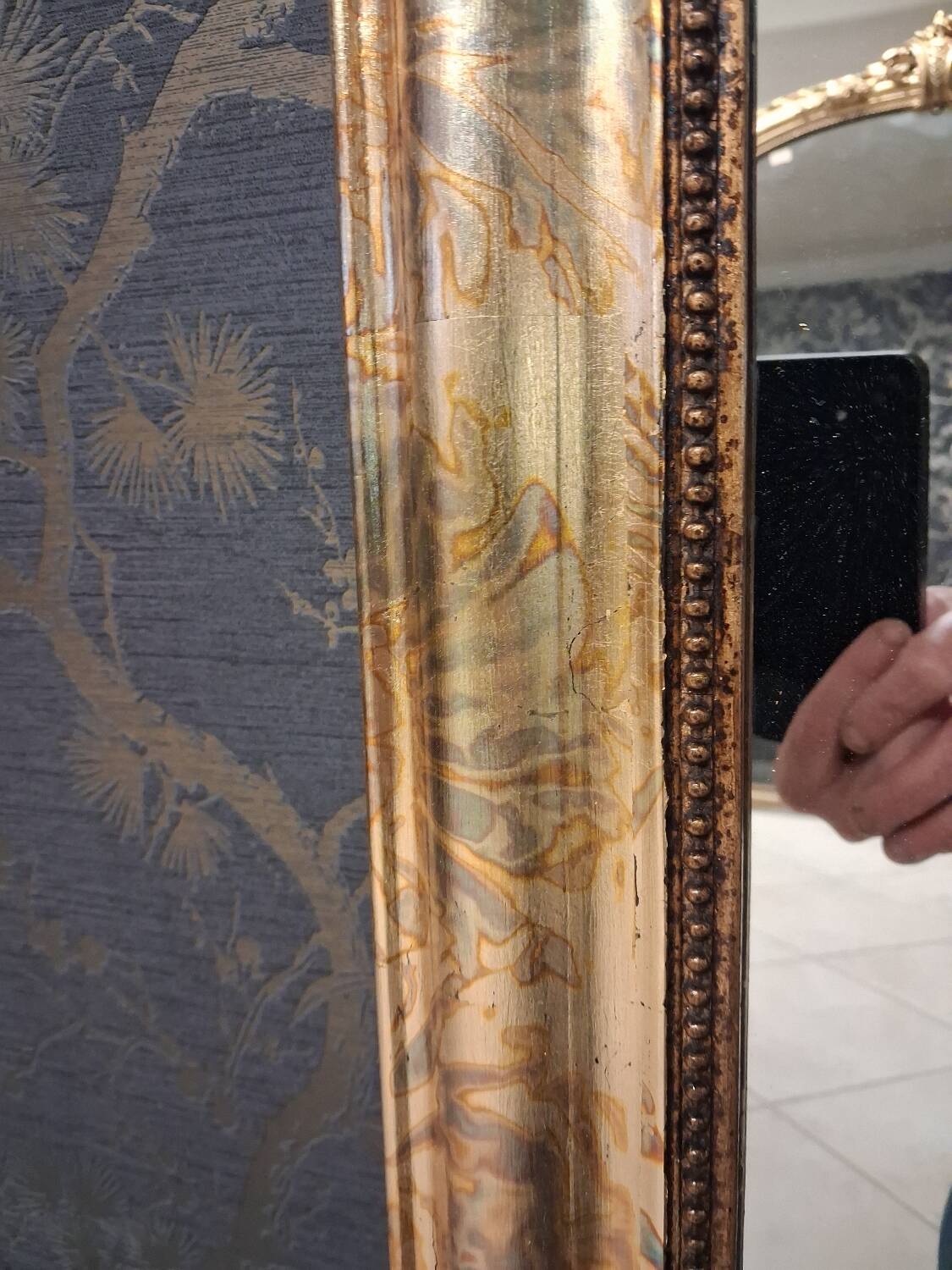 Louis Philippe mirror 81x60 heated copper