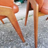 Pair of shell armchairs n°634 by Michel Ducaroy for Roset SNA