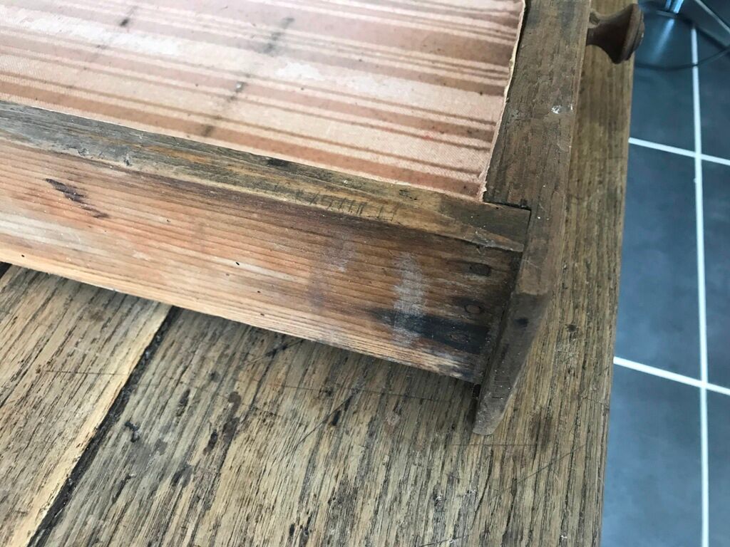 Rustic farm coffee table turned feet with 1 1930 drawer