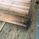 Rustic farm coffee table turned feet with 1 1930 drawer