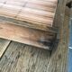 Table basse de ferme rustique pieds tournés avec 1 tiroir 1930
