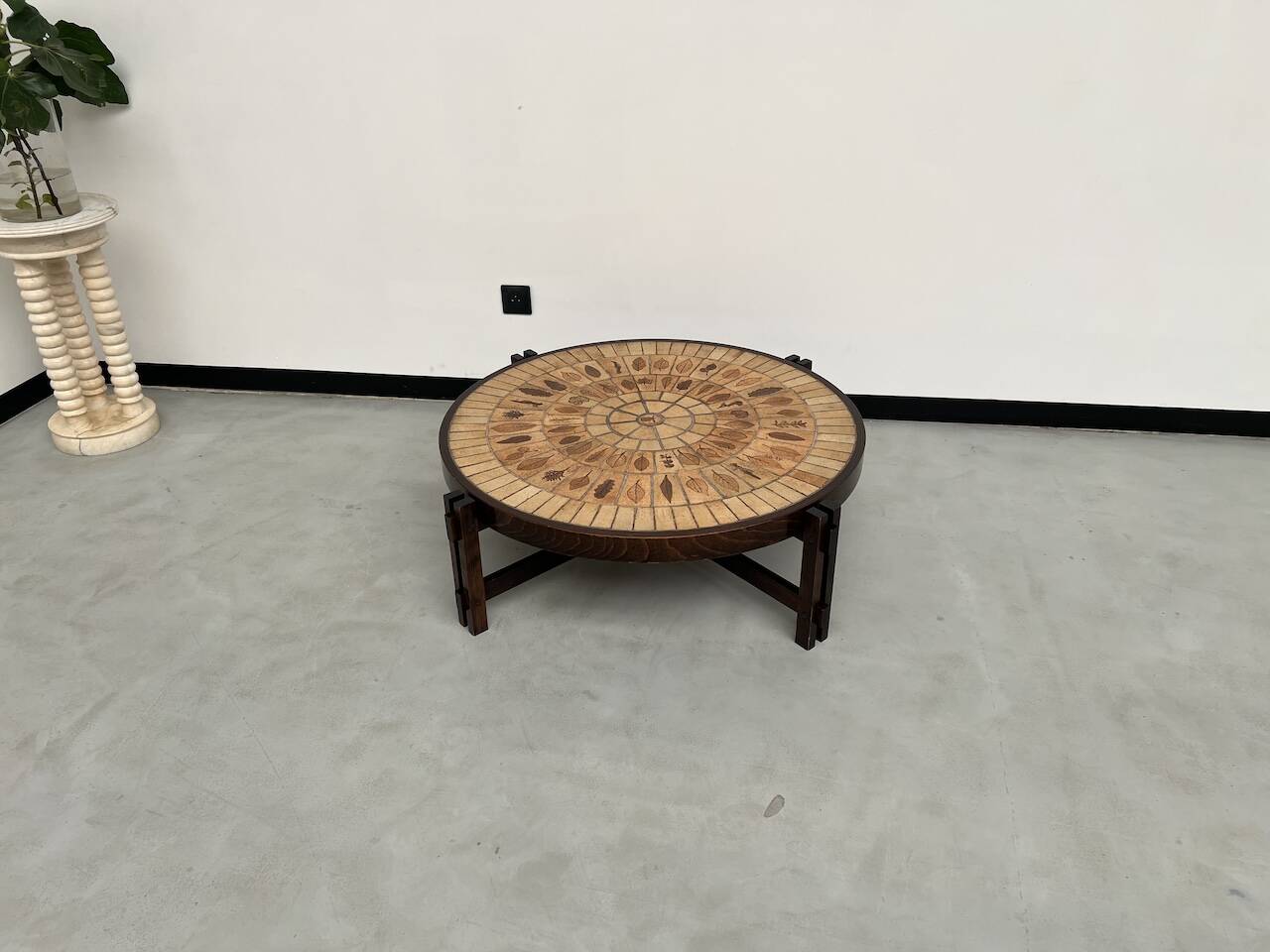 Coffee table "Les Herbiers" by Roger Capron
