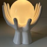 Vintage 80s ceramic hand lamp