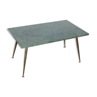 Coffee table with green marble top