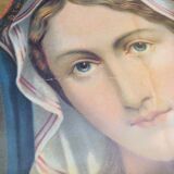 Painting Golden frame Virgin Mary immaculate heart