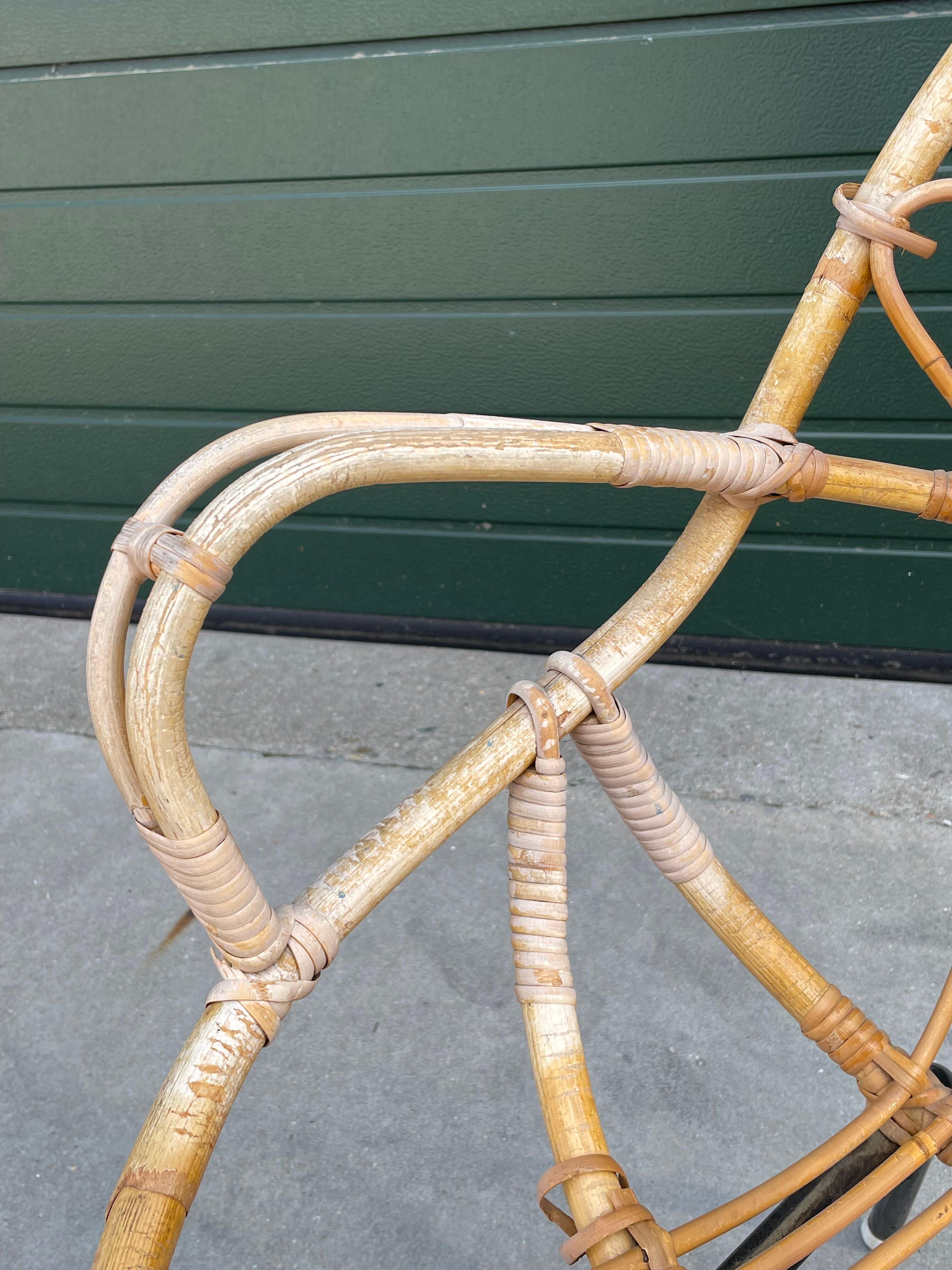 Rattan chair by Dirk van Sliedregt Rohe Noordwolde 1960 in the Netherlands