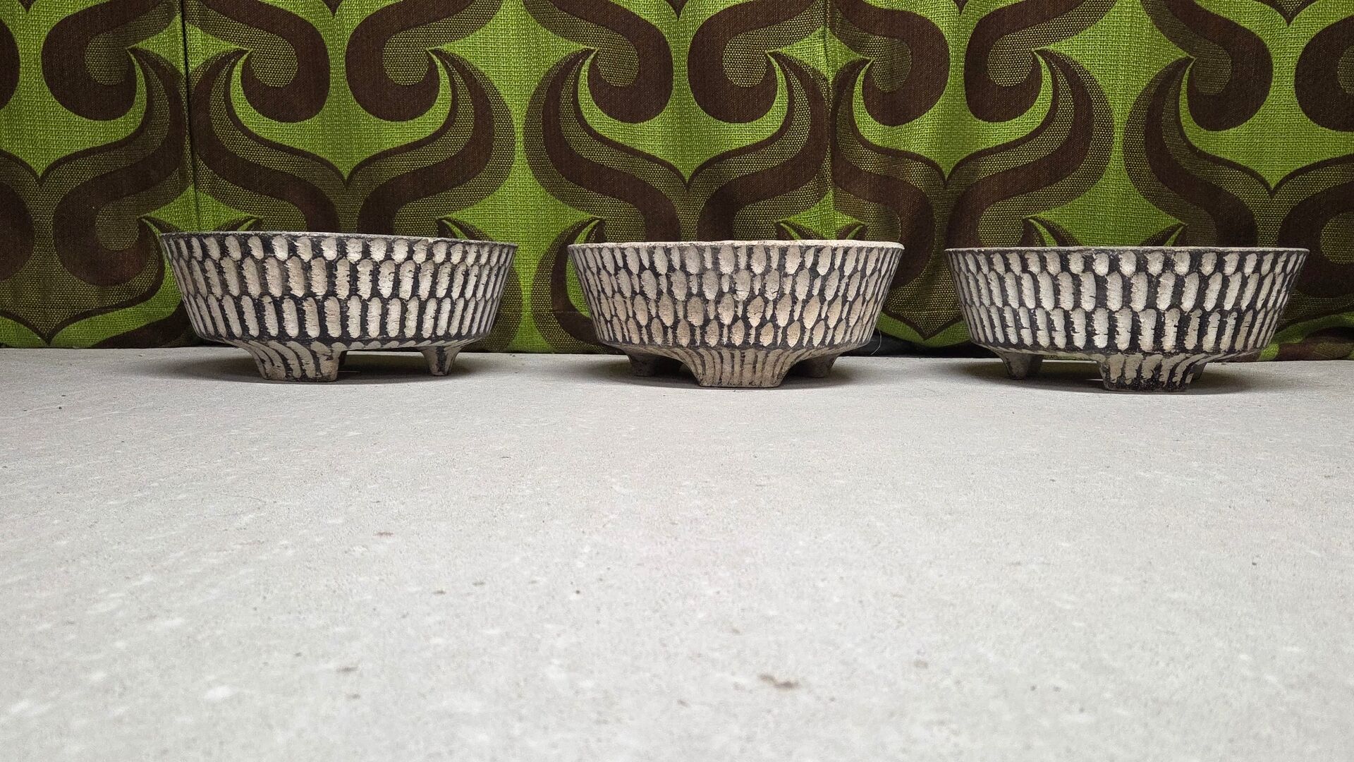 Mid-century textured concrete planter – Switzerland, 1960