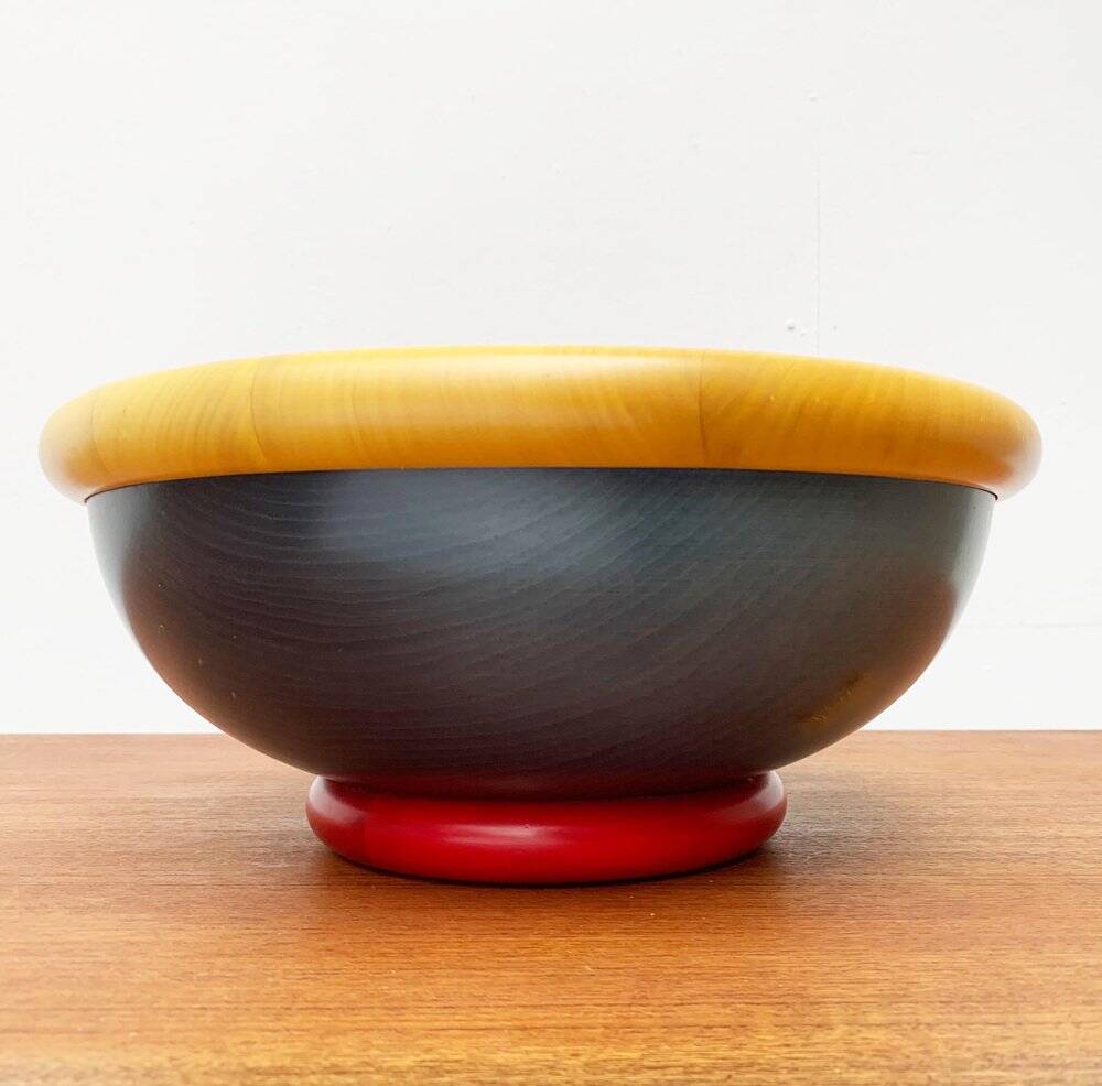Postmodern Italian Wooden Bowl by Pietro Manzoni