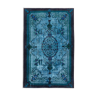 Handmade bohemian turkish 1980s 160 cm x 252 cm turquoise rug