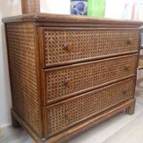 Wooden & canning chest of drawers