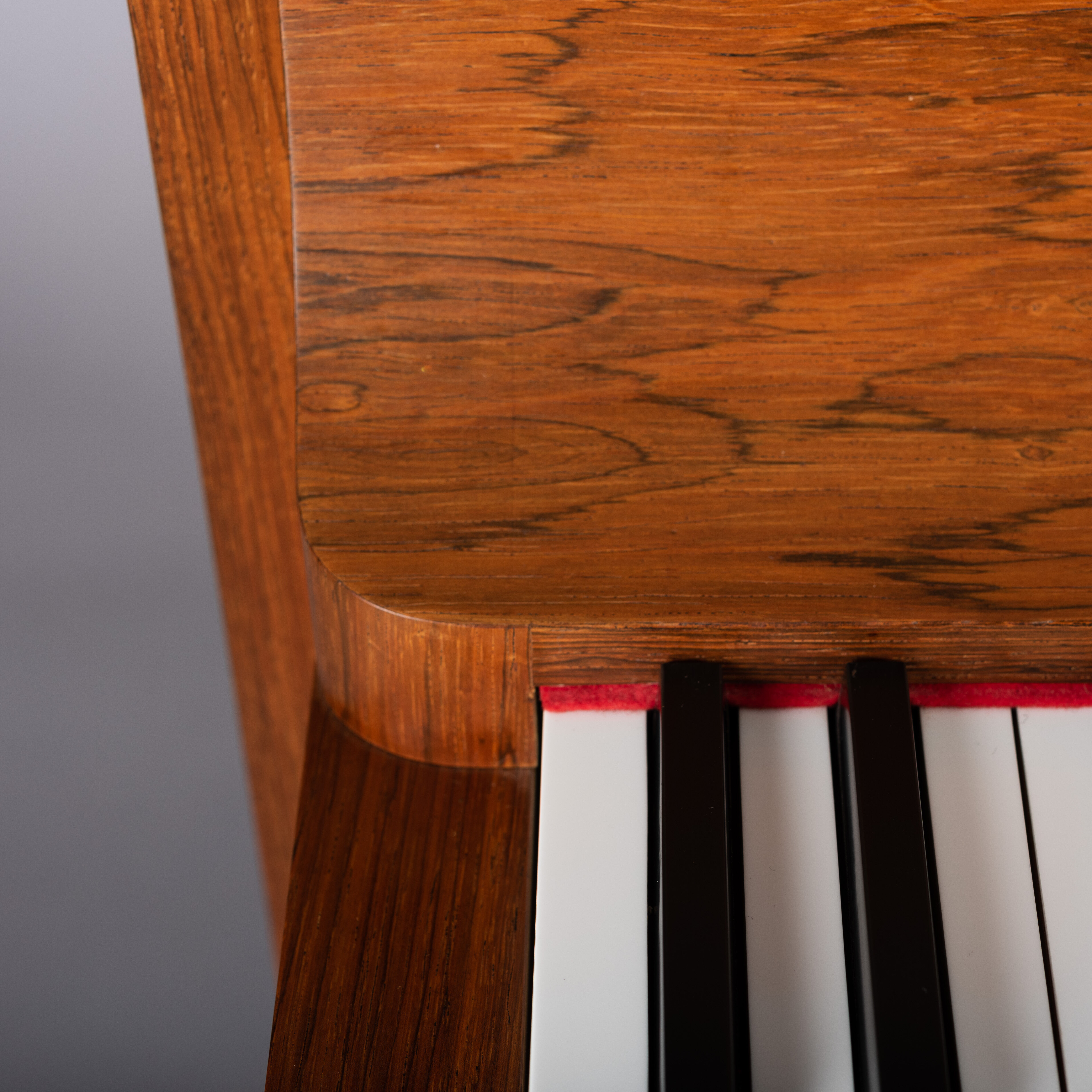 Danish mid-century modern hardwood pianette Bij Louis Zwicki, 1960s