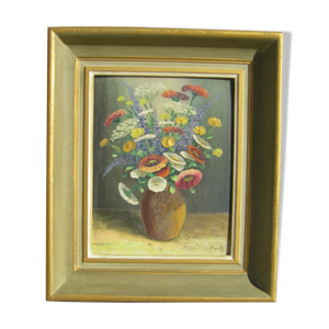 Peinture vase de fleurs