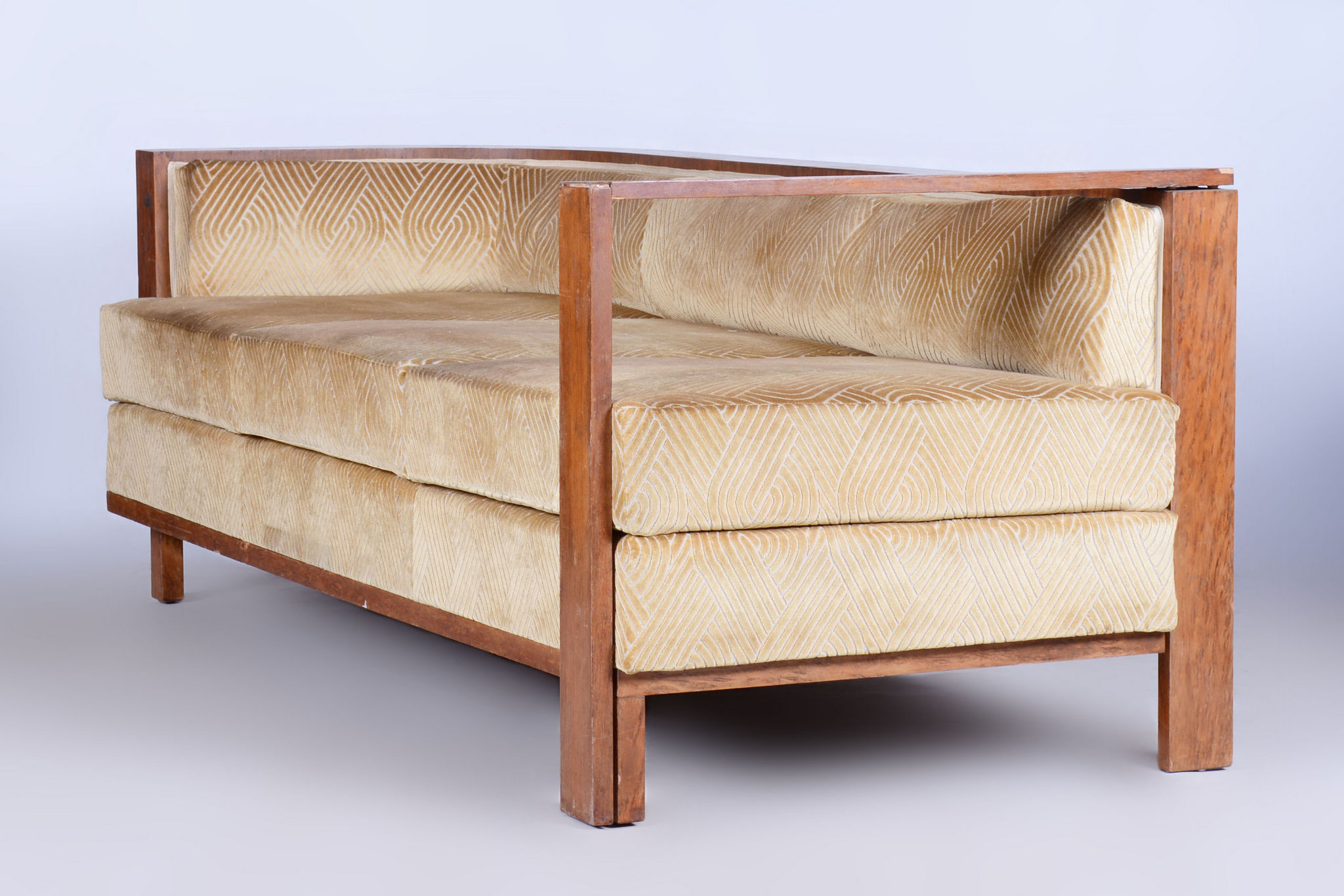Palisander Seating Set with Coffee Table, Art Deco, Restored, France, 1920s