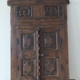 Antique carved wooden window and shutter from Rajasthan