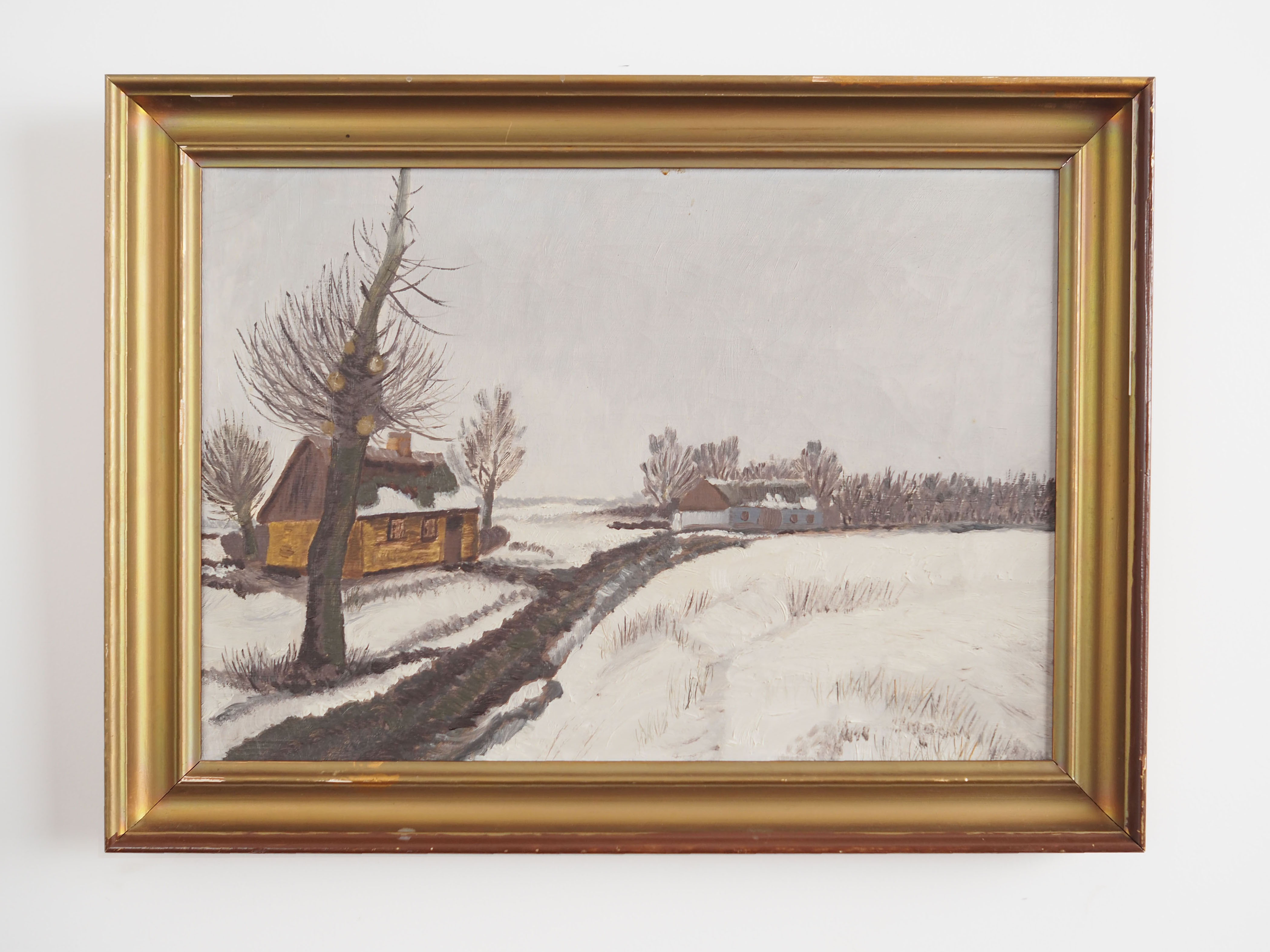 Painting, The Winterscape”, Scandinavian design, 1960s