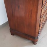1900 chest of drawers with canted sides, walnut and period walnut veneer, restored