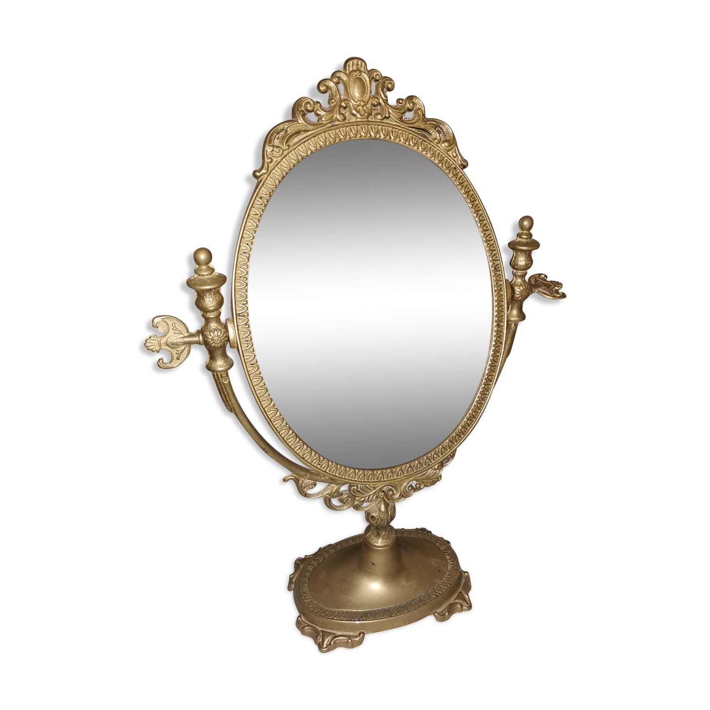 Old standing mirror swivelling  28x39cm