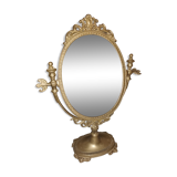 Old standing mirror swivelling  28x39cm