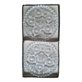 Pair of crystal bottle coasters