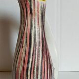 Free-form ceramic vase by R. Dupanier with abstract decoration from the 50s