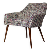 Fauteuil cocktail design moderne bouclé nuage multicolore 1965 chaise rénovée faite à la main style Boho fabriquée à la main design moderne du milieu du siècle salon Fauteuil cocktail