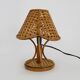 Lampe en bambou rotin cannage. Italie Années 50 60