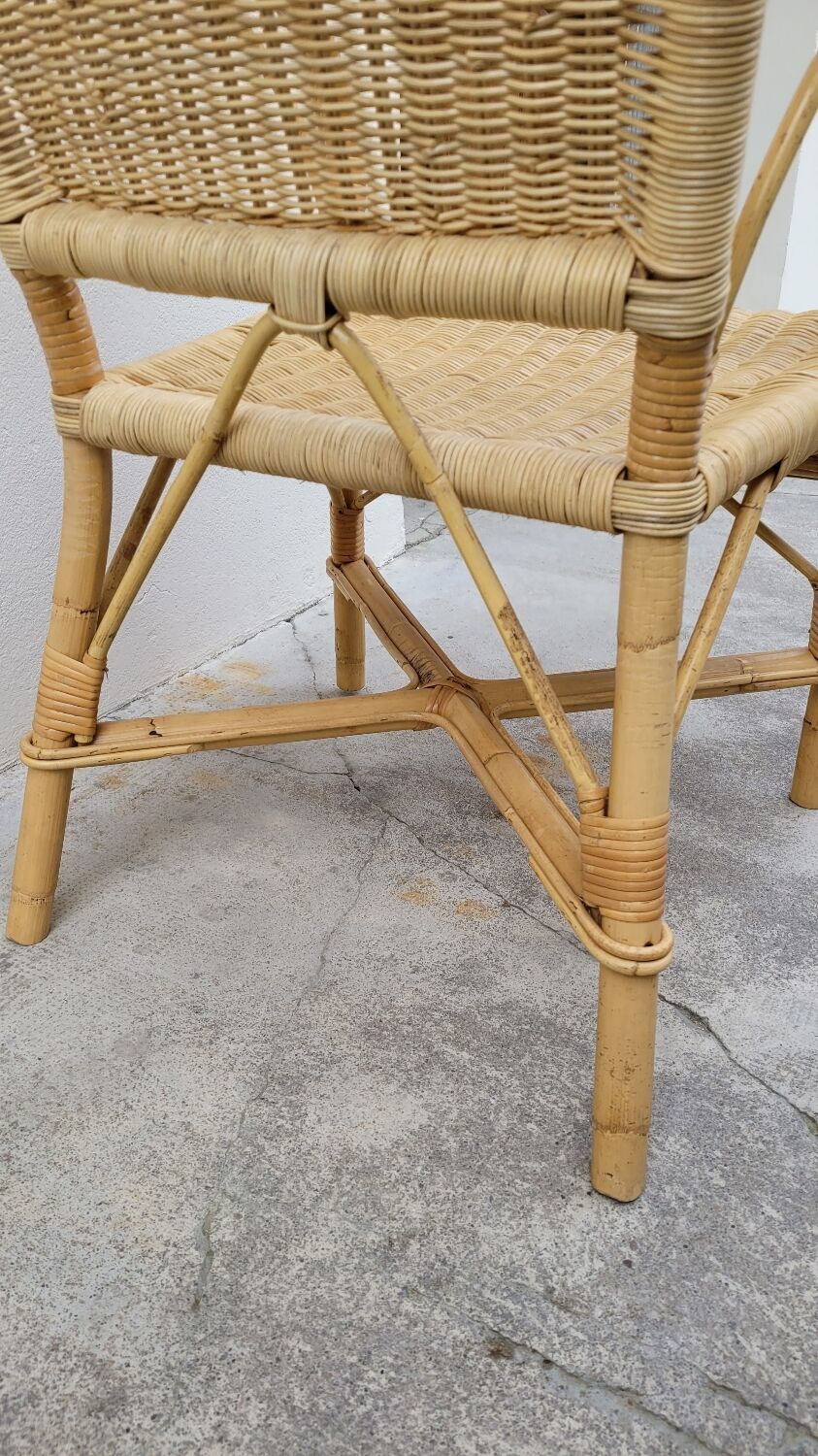 Rattan armchair 1950