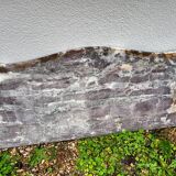 Old marquetry chest of drawers, Louis XV style marble top