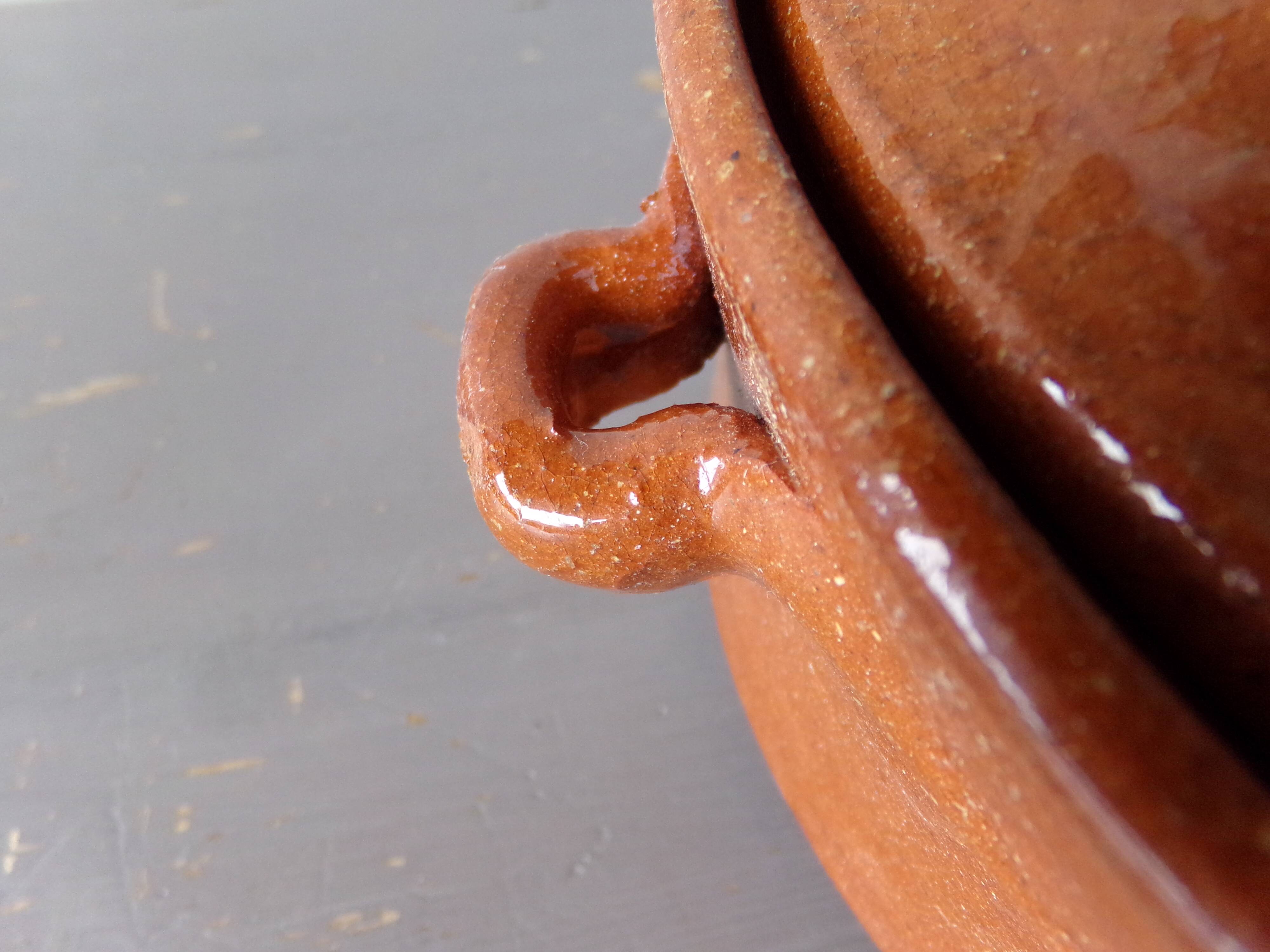 Glazed terracotta casserole