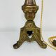 Lamp foot Bronze gilded brass old spat candle church 19th candelabra