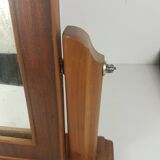 Miroir de coiffeuse pied en bois massif cadre du miroir en placage 44,5x39,5cm