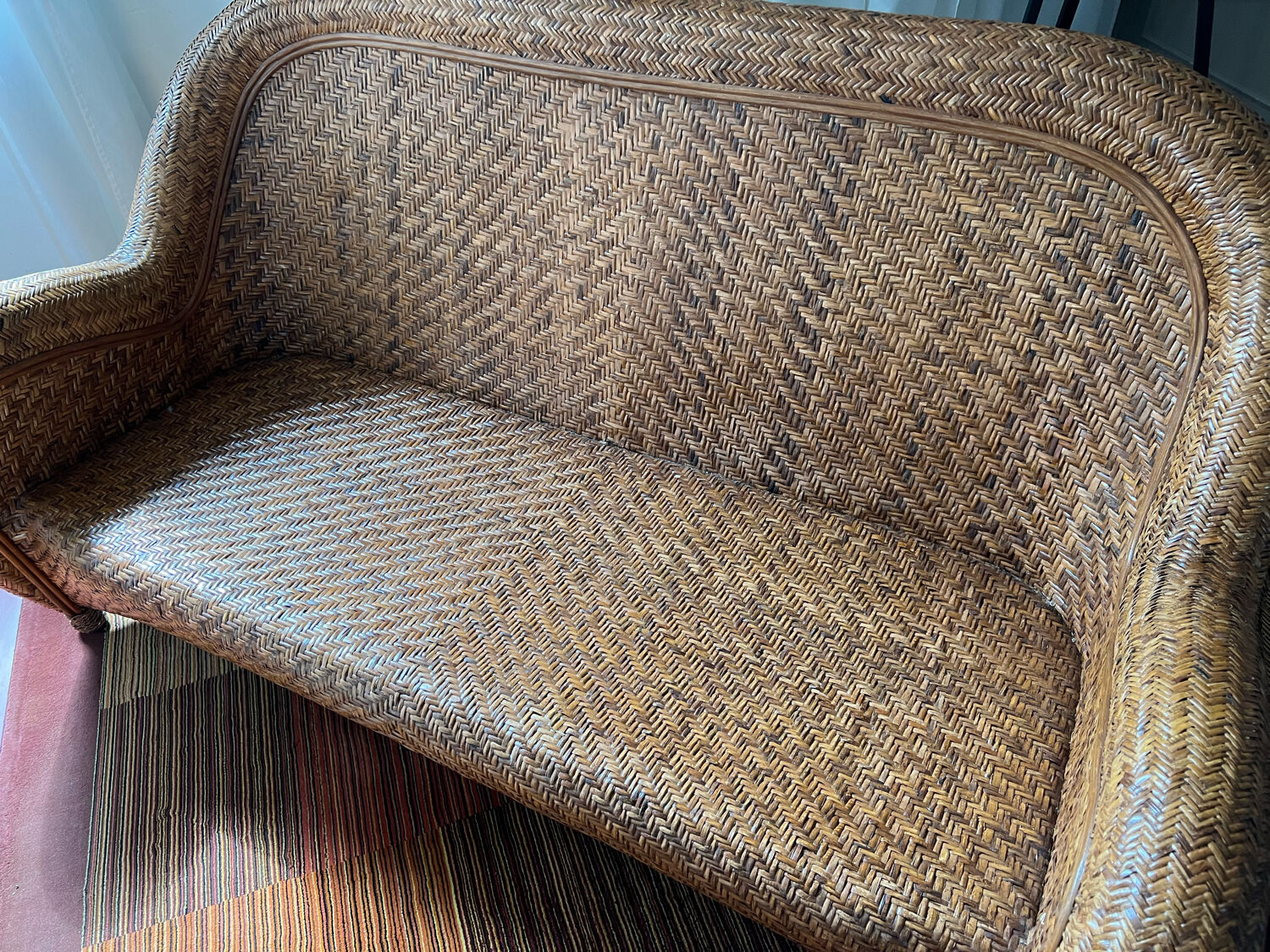 Rattan sofa and armchair