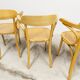 Set of 4 bistro armchairs with armrests from the 1960s.